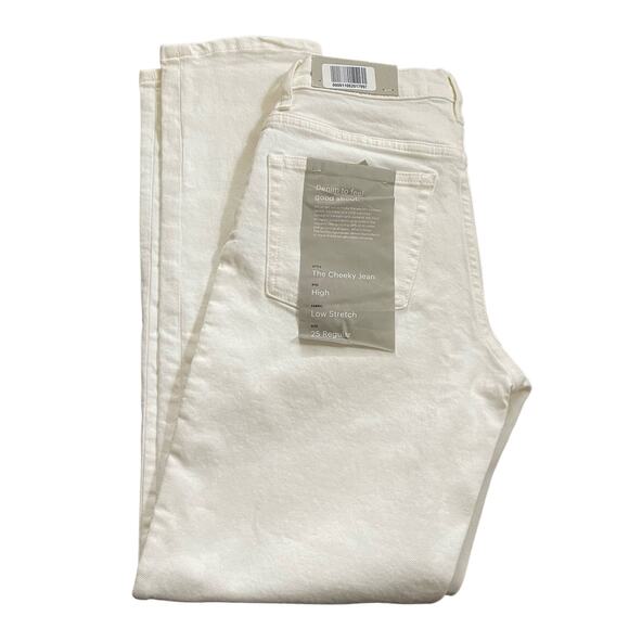 NEW Everlane The Cheeky Straight Jean in Bone Size 25 - Picture 2 of 5